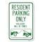 Signmission Parking Reserved Towing Sign Resident Pa Heavy-Gauge Aluminum Sign, 12" x 18", A-1218-23375 A-1218-23375 - alternate 1